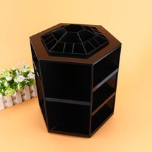 360 Degree Rotating Cosmetic Makeup Organizer,Tidy Organizer Cosmetic Display Brush Lipstick Storage Stand Box